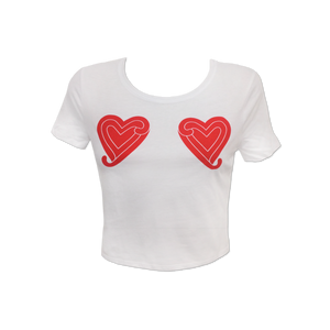 Women's Hearts Croptop T-shirt